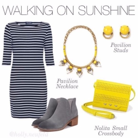 Stella & Dot | Walkin’on Sunshine🌞🌼✨Yellow+Gold Pavilion Statement Neckl… - Picture 8 of 8